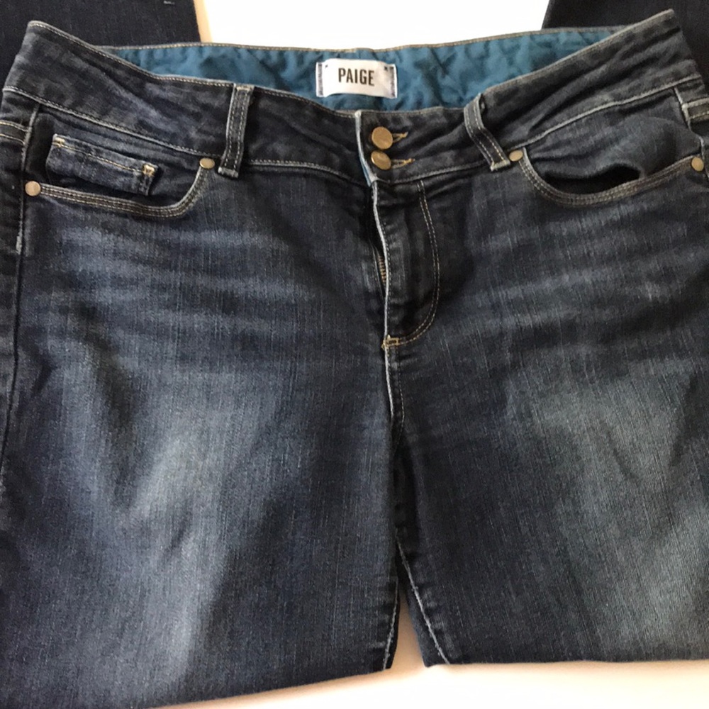 PAIGE Jeans Hidden Hills Size 32 Bootcut Dark Wash